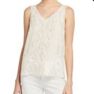 Lilly Pulitzer white and gold florin top NWOT